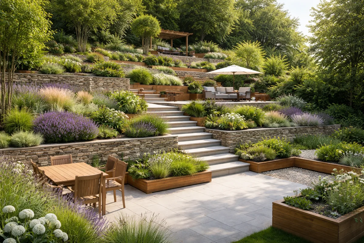 Comment aménager un jardin en pente pour optimiser l'espace